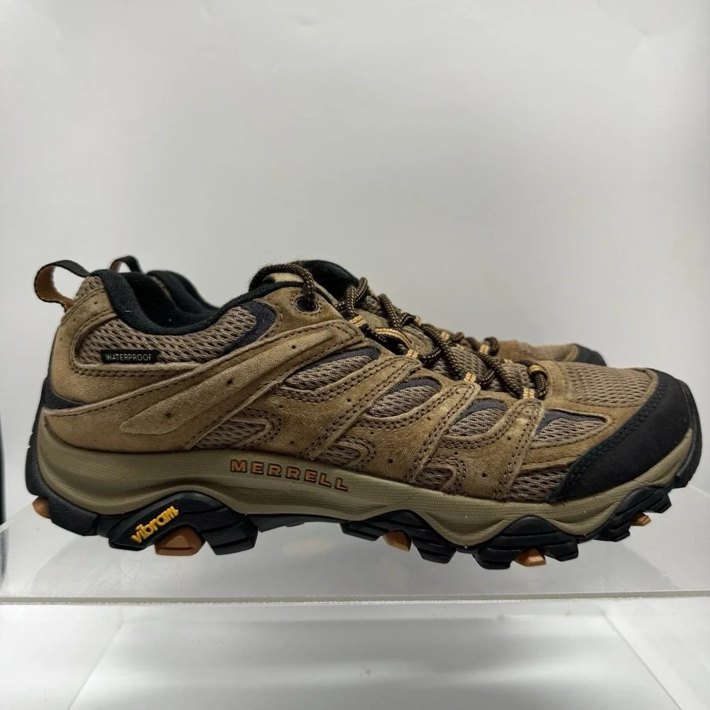 Merrell Moab Waterproof Low Hiking Shoes Brown JI35617 Men's Size 9.5